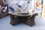 Madoera eetset van 4 seasons outdoor (Nieuw), Tuin en Terras, Tuinsets en Loungesets, Ophalen, Nieuw, Wicker, Tuinset