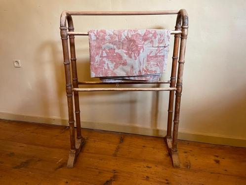 stevig Droogrek Handdoekenrek Doucherek Fauv Bamboe sfeervol, Antiek en Kunst, Antiek | Woonaccessoires, Ophalen of Verzenden