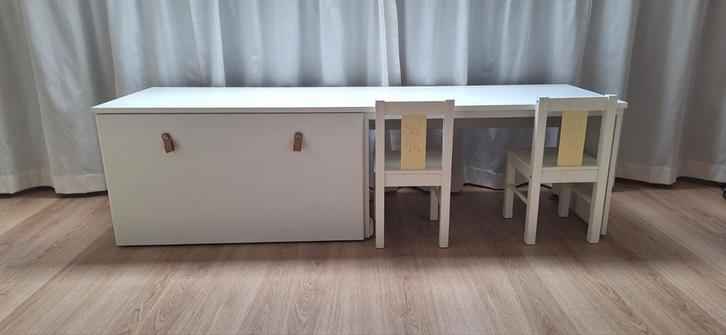 Ikea stuva opbergkist incl ombouw, plank en 2 stoeltjes, Kinderen en Baby's, Kinderkamer | Overige Meubels, Overige typen, Ophalen