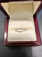 Gouden ring met 17 diamanten incl aankoopbon, Ophalen, Met edelsteen, Dame, Goud