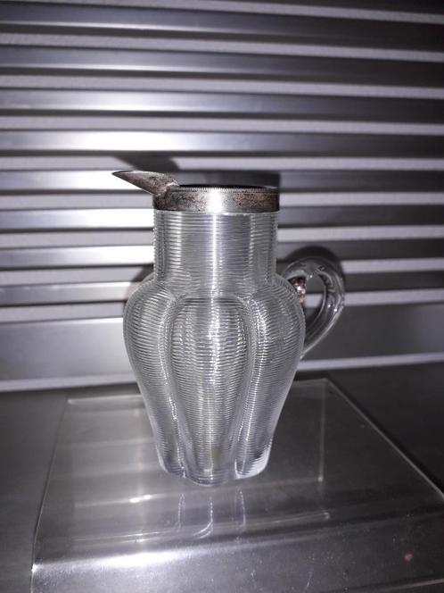 ZELDZAAM ANTIEK GELOBD FRIES DRAADGLAS ZILVER ROOMKANNETJE, Antiek en Kunst, Antiek | Goud en Zilver, Zilver, Ophalen of Verzenden