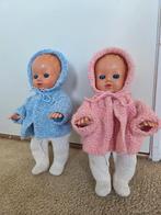 Twee oude poppen met bewegende ogen, Ophalen of Verzenden, Gebruikt, Babypop