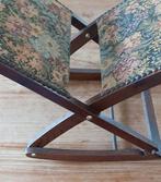 Engels Antiek Schommel Voetenbankje van Eikenhout Gobellin., Huis en Inrichting, Banken | Voetenbanken en Poefen, Minder dan 50 cm