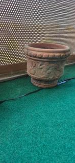 2 st oude spaanse terracotta bloempotten, Tuin en Terras, Ophalen, Gebruikt, Rond, Minder dan 25 cm