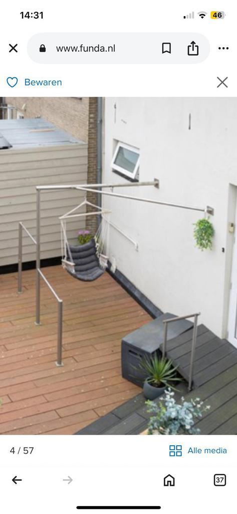 RVS rekstok en schommel, Kinderen en Baby's, Speelgoed | Buiten | Speeltoestellen, Zo goed als nieuw, Schommel, Ophalen