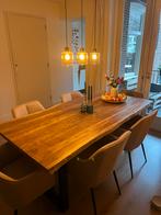 Houten eettafel 200x100 cm, Ophalen, 200 cm of meer, 50 tot 100 cm, Zo goed als nieuw