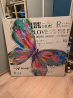 Kleurrijk vlinder schilderij, Antiek en Kunst, Kunst | Schilderijen | Klassiek, Ophalen