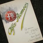 ALFA ROMEO 6C 2500 brochure uit 1946, Ophalen of Verzenden, Zo goed als nieuw, Alfa Romeo