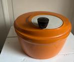 Vintage Oranje  Moulinex Slacentrifuge, Ophalen of Verzenden, Zo goed als nieuw, Overige materialen, Pot, Bus of Blik