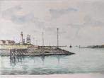 IJmuiden haven ingang gesigneerd, Antiek en Kunst, Ophalen of Verzenden