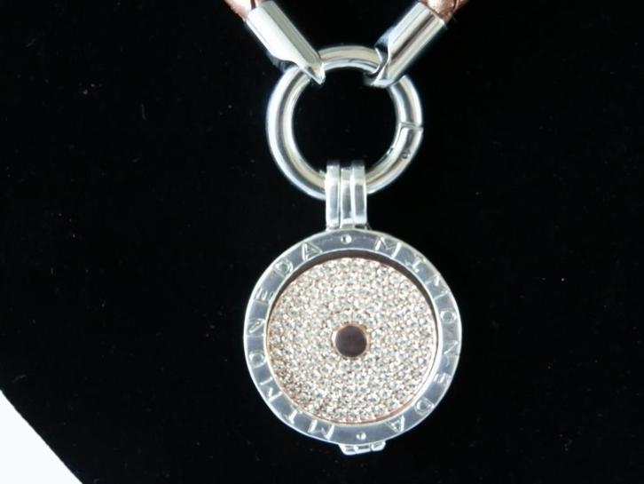 Mi Moneda ketting / kettinghanger. 925., Sieraden, Tassen en Uiterlijk, Kettinghangers, Zo goed als nieuw, Zilver, Overige kleuren