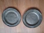 2 Tinnen borden, Antiek en Kunst, Antiek | Tin, Ophalen
