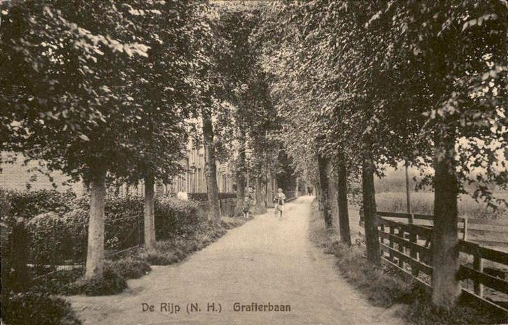 De Rijp - Grafterbaan, Verzamelen, Ansichtkaarten | Nederland, Ongelopen, Noord-Holland, Voor 1920, Ophalen of Verzenden