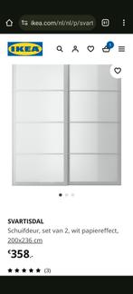 Ikea pax schuifdeuren svartisdal 200x236 zgan, 100 tot 150 cm, Zo goed als nieuw, 200 cm of meer, Ophalen