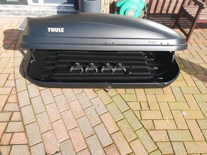 Zeer mooie grote THULE Pacific 200M zwarte dakkoffer skibox, Auto diversen, Dakkoffers, Zo goed als nieuw, Ophalen of Verzenden