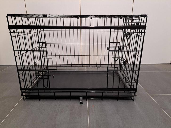 Hondenbench met schuifdeur, opvouwbaar (Medium), Dieren en Toebehoren, Hondenbenches, Zo goed als nieuw, Ophalen