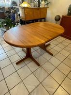 Vintage Deense Eettafel Ovaal/Rond, Teak, Verlengbaar, Gebruikt, Vintage, Mid Century, Design, Deens, Scandinavisch, MCM, Ophalen of Verzenden