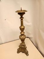 Antieke Messing Kerk Kandelaar - 62cm, Ophalen of Verzenden