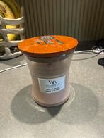 Woodwick Vanilla & Sea Salt Kaars, Ophalen of Verzenden, Zo goed als nieuw, Overige materialen, Minder dan 25 cm