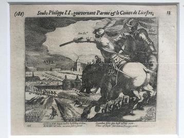 Kopergravure Verovering Axel door Maurits van Nassau beschikbaar voor biedingen