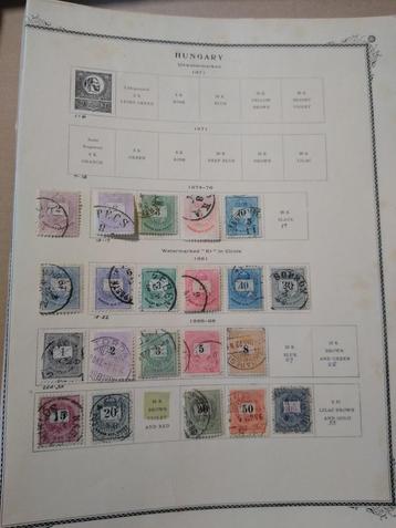 G2) Verz. Hongrije op albumbl. met leuke series en gebieden beschikbaar voor biedingen