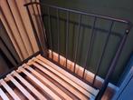 Zwart stalen bedframe 90x200 cm, met lattenbodem, Ophalen, 90 cm, Eenpersoons, Zo goed als nieuw