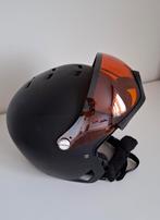 Zwarte skihelm met vizier, Ophalen of Verzenden, Gebruikt, Overige typen, Overige merken
