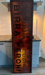 Prachtig groot Italiaans Birra bord / Peroni / Osteria, Ophalen of Verzenden, Gebruikt, Reclamebord