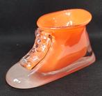 Retro glas schoen vaasje gesigneerd, Ophalen of Verzenden