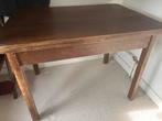 Vintage Houten Eettafel - uitschuifbaar, Gebruikt, Eikenhout, Tot twee personen, Rechthoekig