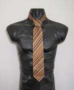 Goudbruine designer stropdas van 100% zijde van Kenzo, Verzenden, Zo goed als nieuw, Bruin, Met patroon