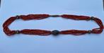 Bloedkoraal ketting, Sieraden, Tassen en Uiterlijk, Kettingen, Verzenden, Zo goed als nieuw, Rood, Steen of Mineraal