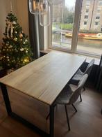Eettafel 160x90 cm + 4 stoelen (gratis), Huis en Inrichting, Tafels | Sidetables, Ophalen, Gebruikt, 75 cm of meer, 150 tot 200 cm