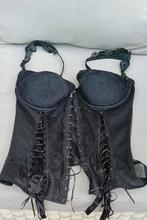 PRACHTIGE LINGERIE MET CHARATEL HOUDER, Kleding | Dames, Ondergoed en Lingerie, Ophalen of Verzenden, Zwart