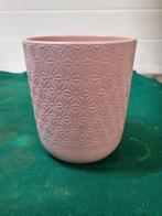 bloempot rose met patroon, Ophalen of Verzenden, 'T Olde Gre-j, Info@toldegrej.nl, Endepoelstraat 20f Didam