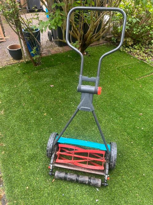 Gardena 400 Handgrasmaaier in topstaat!!, Tuin en Terras, Grasmaaiers, Zo goed als nieuw, Kooimesmaaier, Ophalen