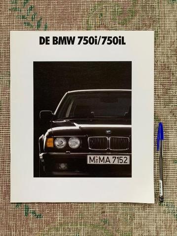 Grote Nederlandse brochure folder BMW 750i 750iL E32 1990 beschikbaar voor biedingen