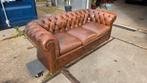 Mooie vintage lederen Chesterfield 3 zits bank, Antiek en Kunst, Antiek | Meubels | Stoelen en Banken, Ophalen