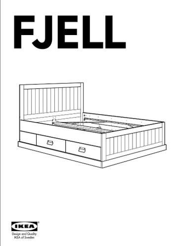 Bedframe 180x200 cm. met 4 opberglades, incl. 2 lattenbodems - afbeelding 4