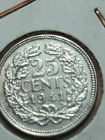 Kwartjes 1939 en 1941, Koningin Juliana, Zilver, 25 cent, Ophalen of Verzenden