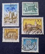Magyar Posta / Hongarije - 5x Gebouwen / Kerken, Postzegels en Munten, Verzenden, Gestempeld