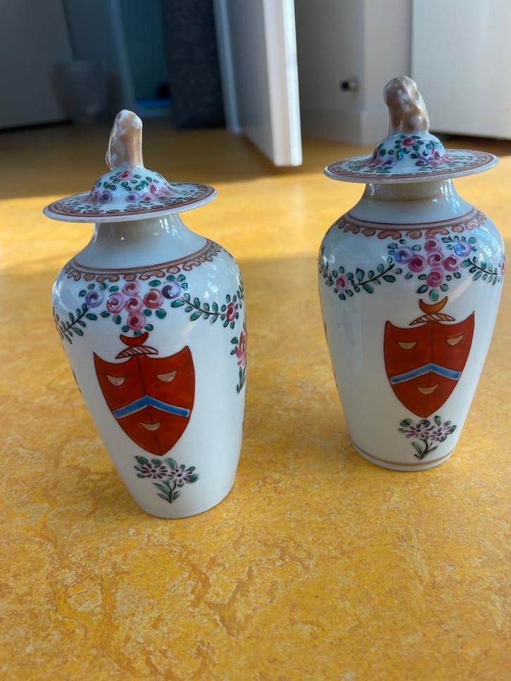 Samson et Cie Famille Rose Vaasjes, Antiek en Kunst, Antiek | Vazen, Ophalen of Verzenden