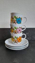 3 x prachtige vintage kop en schotel Mitterteich Bavaria, Huis en Inrichting, Keuken | Servies, Ophalen of Verzenden, Zo goed als nieuw