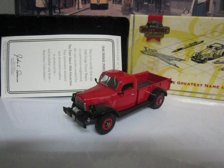 DODGE POWER WAGON 1946 4 WIEL DRIVE, Hobby en Vrije tijd, Modelauto's | 1:43, Nieuw, Bus of Vrachtwagen, Matchbox, Ophalen of Verzenden