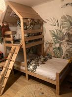Zeer degelijk houten kinderbed met speelhut "Teddy" 90x200, Ophalen, Gebruikt, Overige typen