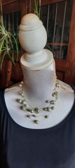 Vintage  collier met faux parels en Swarovski kristal., Ophalen of Verzenden, Zo goed als nieuw, Overige materialen, Met kristal