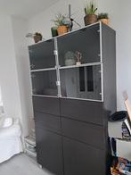 Ikea Besta Buffetkast Zwart Bruin, Huis en Inrichting, Kasten | Wandmeubels, 25 tot 50 cm, Minder dan 150 cm, Gebruikt, Glas