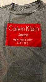 Calvin Klein t-shirt grijs met rod logo dames  maat S, Grijs, Ophalen of Verzenden, Zo goed als nieuw, Maat 36 (S)