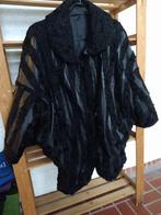 Leren jas met bontstroken., Kleding | Dames, Ophalen of Verzenden, Zo goed als nieuw, Zwart
