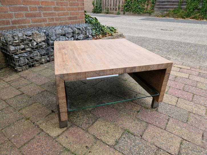Salontafel, Huis en Inrichting, Tafels | Salontafels, Zo goed als nieuw, Minder dan 50 cm, 50 tot 100 cm, Vierkant, Ophalen